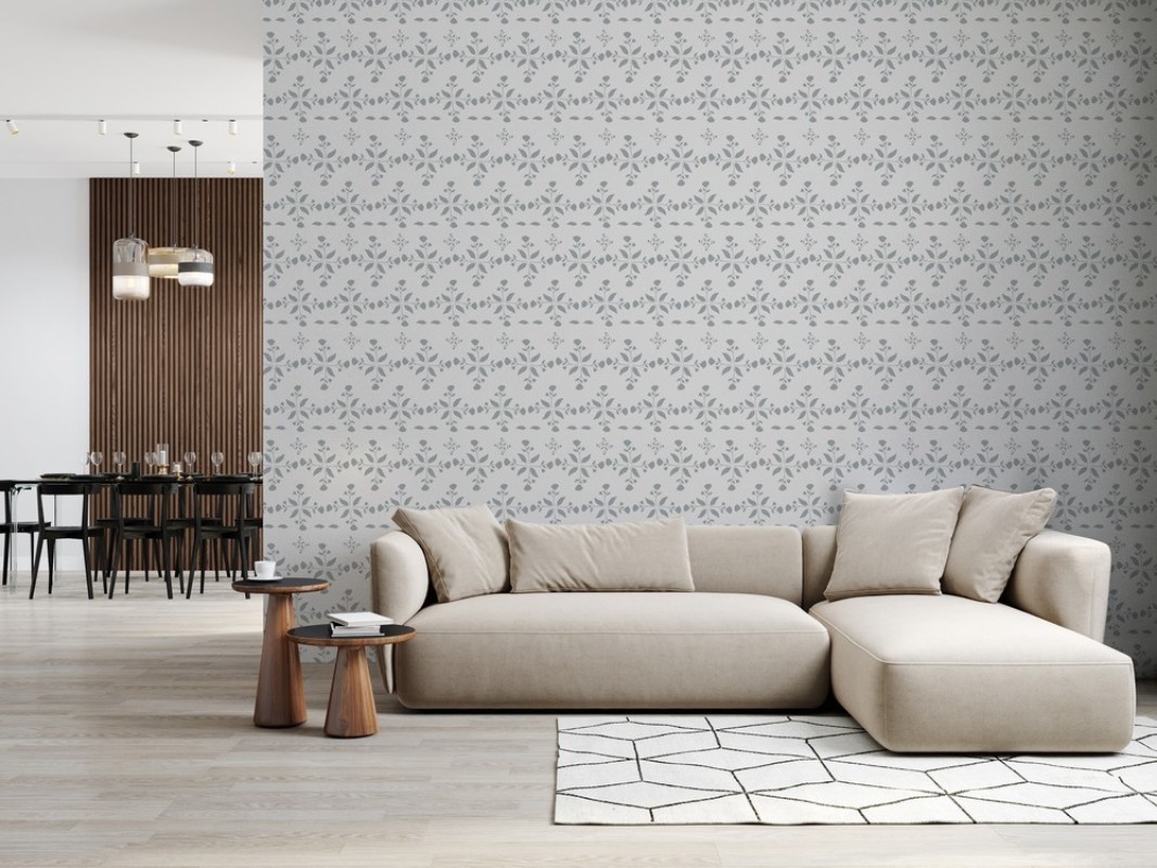 Bild på Färgsättning Leaves and round sprigs in Grey - 1032901-02 - 10532-01